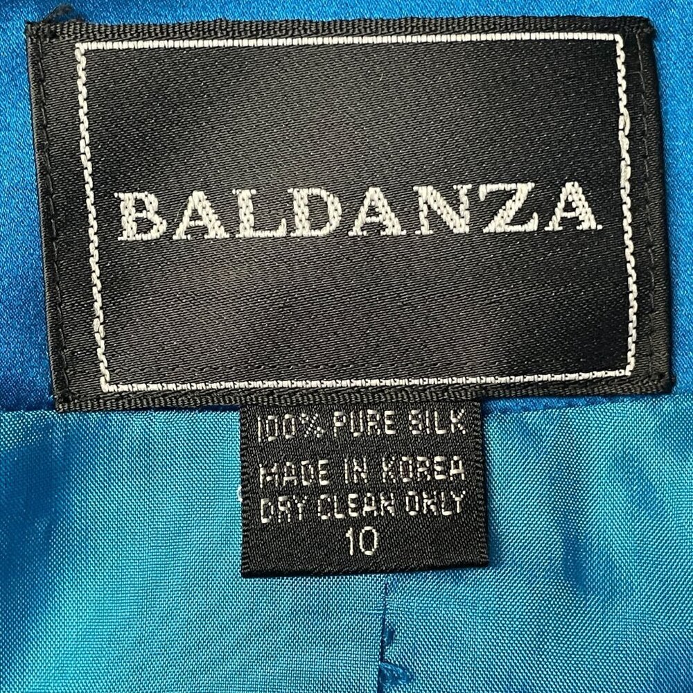 Vintage Baldanza Luxury SILK Blazer NWT Womens 10 Glam Formal Party Statement - Picture 11 of 13
